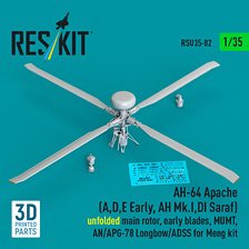 AH-64A/D/E (初期) ローター (初期ローター・ブレード、展開状態) w/MUMT、AN/APG-78、ADSS (モンモデル用) (プラモデル)