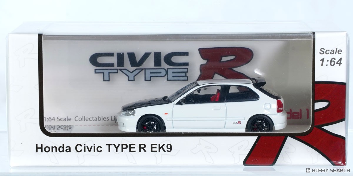 Honda Civic Type R EK9 White with Carbon Bonnet (Diecast Car) パッケージ1