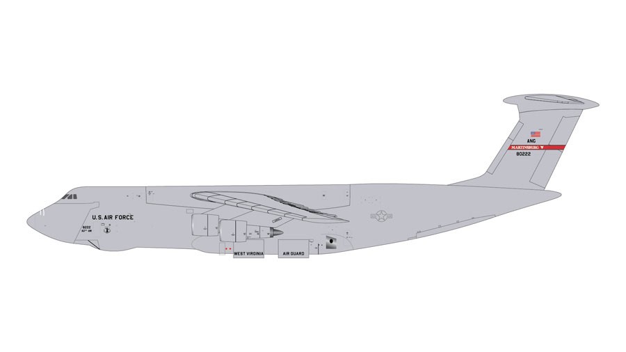C-5A, US Air Force, West Virginia Air National Guard, `Martinsburg` 68-0222 (Pre-built Aircraft) その他の画像1