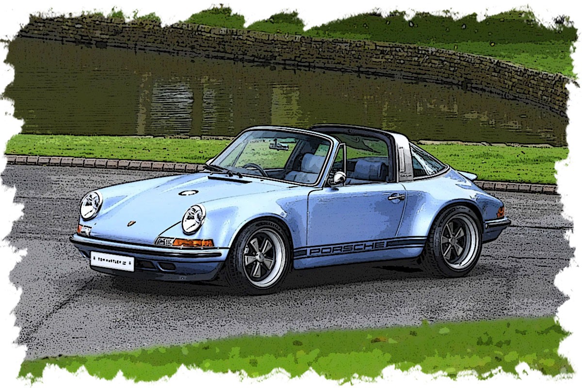 Singer 911(964) Targa スチールシティブルー (ミニカー) その他の画像2