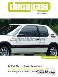 Peugeot 205 GTi Window Frames Paint Masks (Accessory)