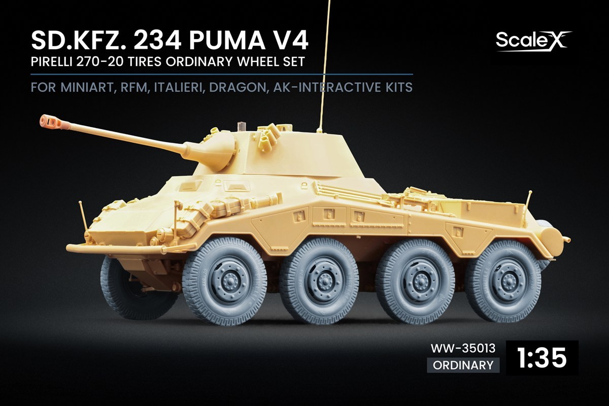 Sd.Kfz.234 プーマ ホイールセット v4 (9個入、汎用) プラモデル