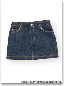 50cm Denim Mini Skirt (Navy) (Fashion Doll)
