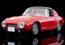 LV－139d トヨタ スポーツ800 カスタムホイール装着車 (赤) 69年式 (ミニカー)