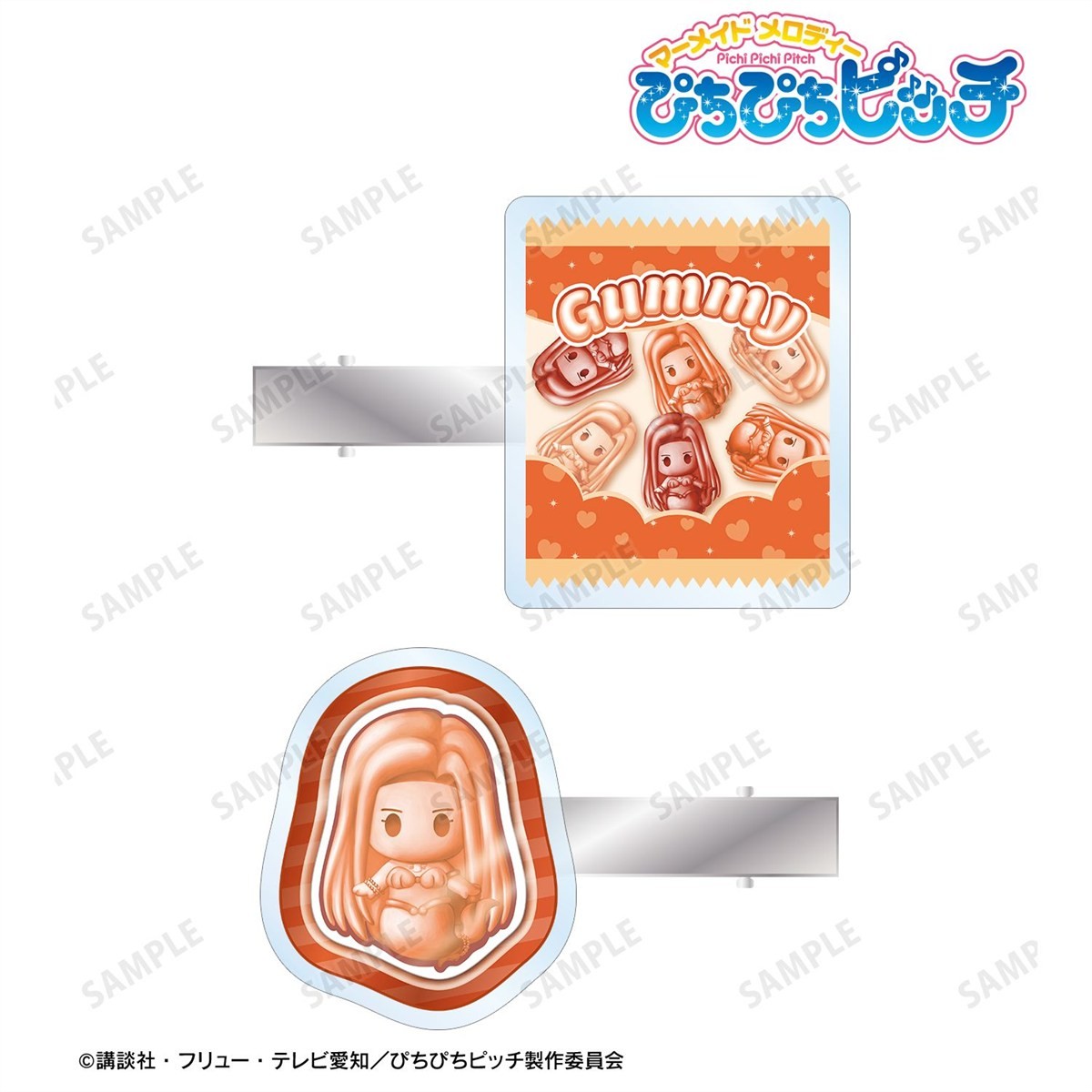 ぴちぴちピッチ 沙羅 petit-sserie アクリルヘアクリップ2個セット