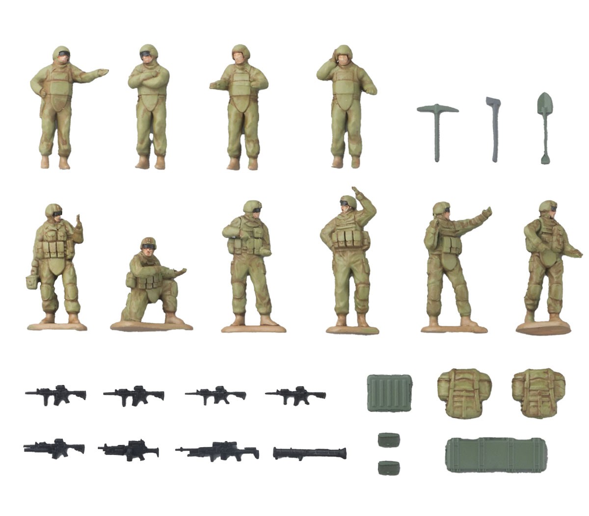 [AS007]戦闘車両情景セット (OCPブラウン) (ミニカー) 商品画像1