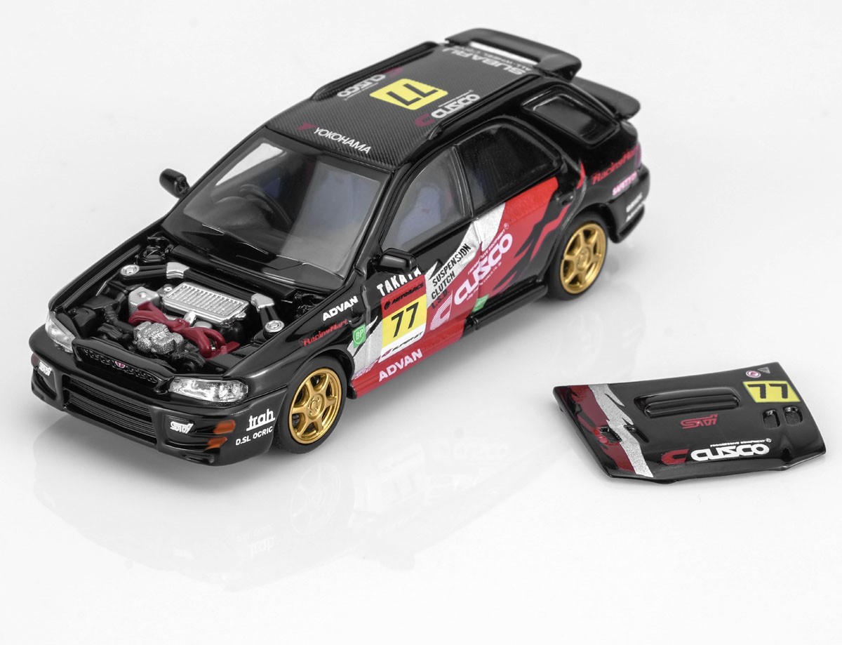 SurLuster ブラック ミニカー スバル Impreza Wagon WRX STi ver. VI CUSCO Black Livery ミニカー