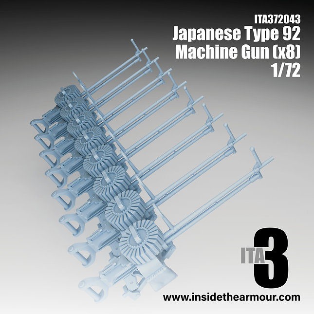 九二式七粍七旋回機銃w/銃架 (8セット入り) プラモデル｜ホビーサーチ