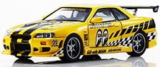 [MOTN] 日産 スカイライン GT-R(R34) ムーンアイズ (2) LED搭載 (ミニカー)
