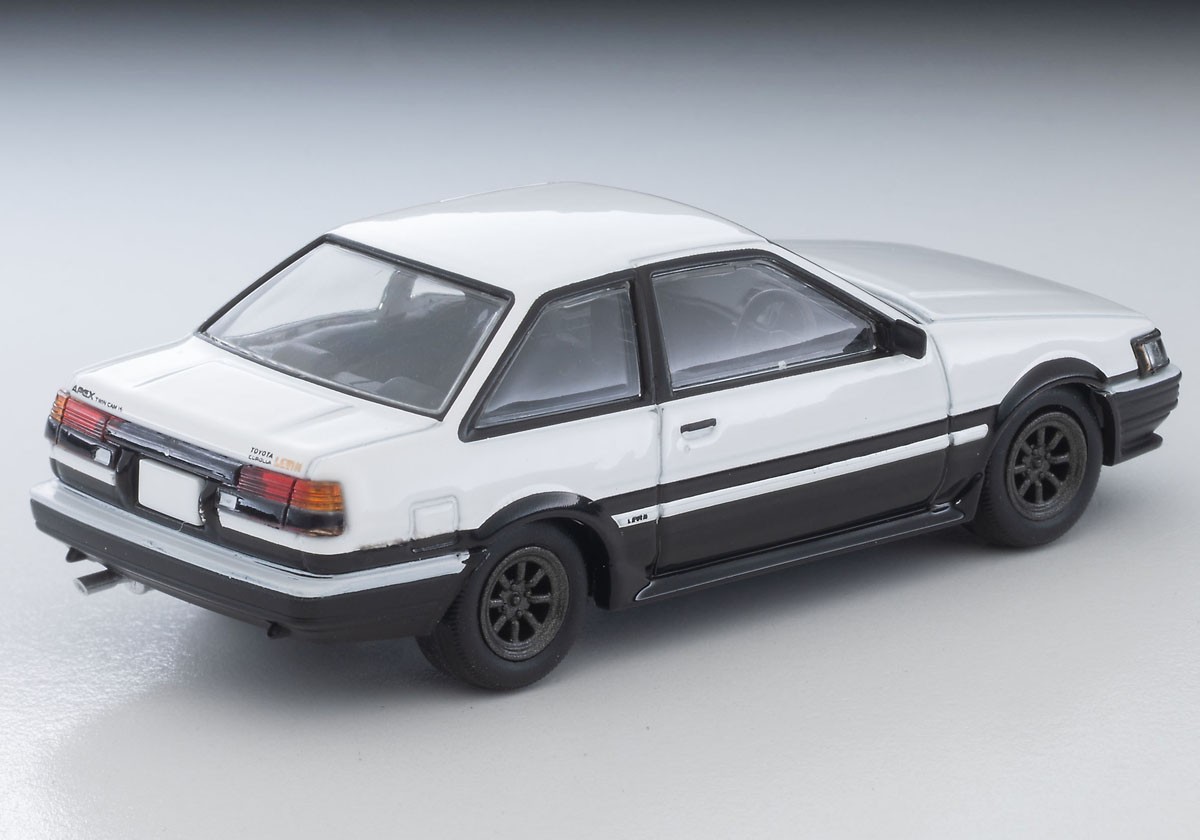 LV－N304d トヨタ カローラレビン 2ドア GT－APEX RSワタナベホイール装着車(白/黒)85年式 (ミニカー) 商品画像2