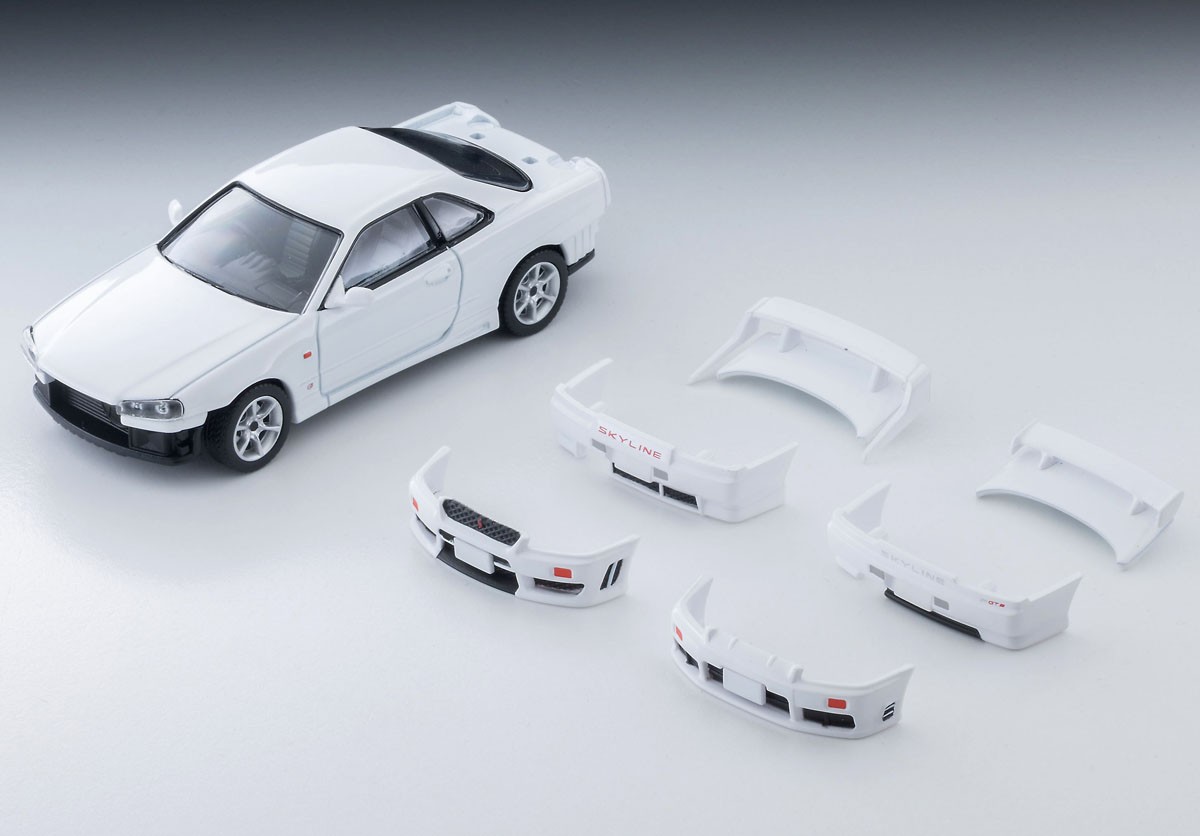 LV-N365b Nissan Skyline 2 Door Sports Coupe 25GT TURBO w/Option Parts (White) 1998 (Diecast Car) 商品画像8