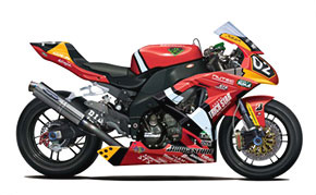 エヴァンゲリオン RT弐号機 TRICK☆STAR Kawasaki ZX-10R 2010年仕様 (ミニカー)