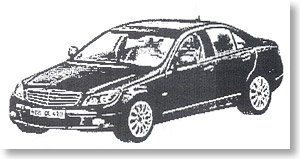 メルセデスベンツ C-class セダン Elg 2007 (W204) パラジウムシルバー (ミニカー)