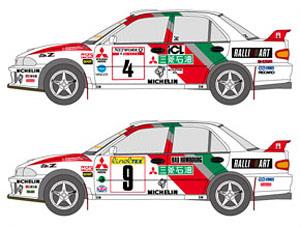 Decals 1/24 ref 76 mitsubishi lancer rally Catalonia spain stohl 1997 rally 
