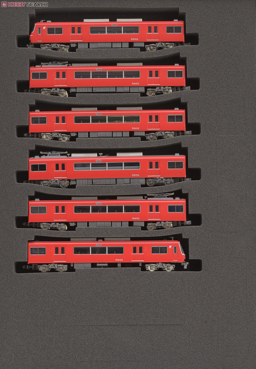 Meitetsu Series 5700 Six Car Fornation Set (w/Motor) (6-Car Set) (Pre-colored Completed) (Model Train) 商品画像1