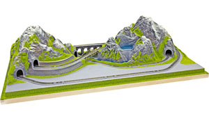 アルプスの氷河特急 デスクトップレイアウト (鉄道模型