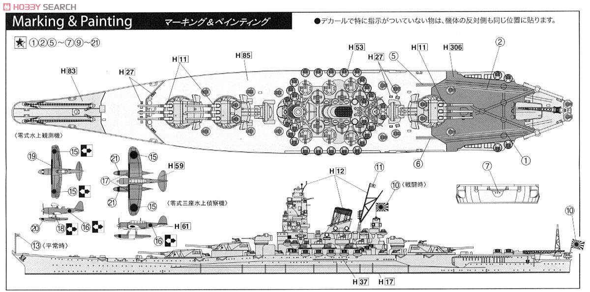 IJN Battleship Yamato w/Wave Base DX (Plastic model) 塗装2