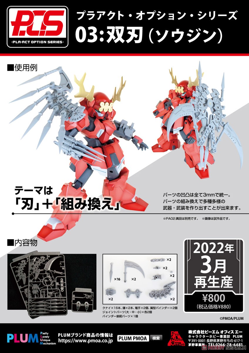 プラアクト・オプション・シリーズ03：双刃 (プラモデル) その他の画像8