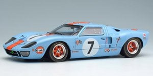 Lot de 2 Voitures : Compatible avec Ford GT 2017 S33+LM04 GT40 Gulf #9 Winner Le Mans 1968 OPO 10