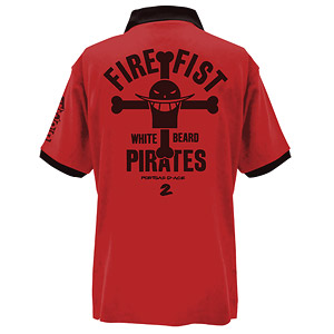 One Piece Fire Fist Ace Polo-Shirt Red 