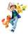 G.E.M. Series Pokemon Ash Ketchum, Pikachu, and Charmander (PVC Figure) Item picture2