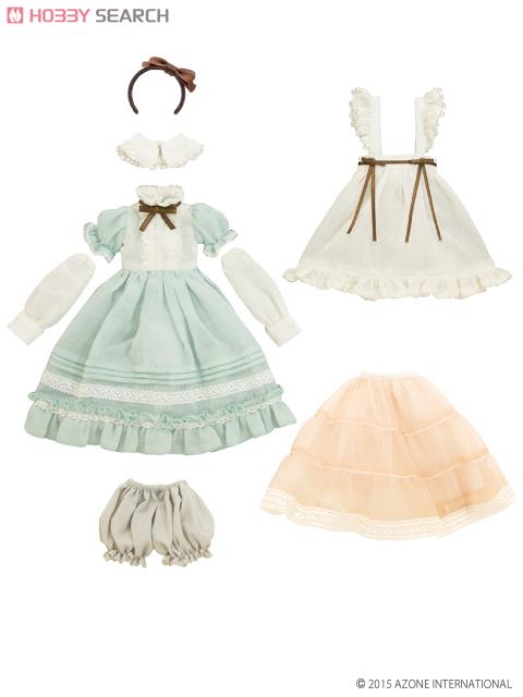 PNM ELLEN'S CLOSETアリスドレスset グリーン×ベージュ PNM ELLEN`S CLOSET アリスドレスセット (グリーン×ベージュ