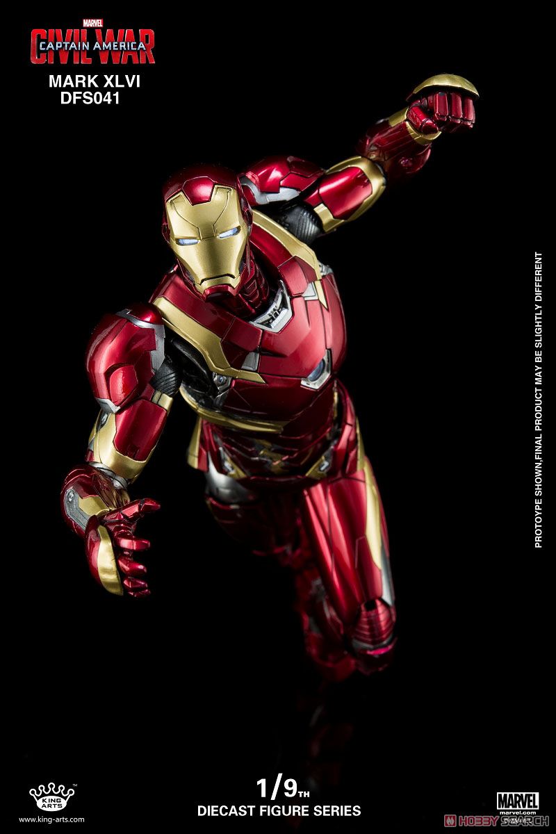 King Arts 1/9 Diecast Figure Series Captain America: Civil War Iron Mab Mark 46 (Completed) 商品画像11