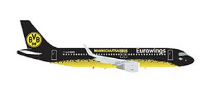 New HERPA HP611312 Airbus A320 EUROWINGS BVB MANNSCHAFTSAIRBUES 1:200 Die CAST Model