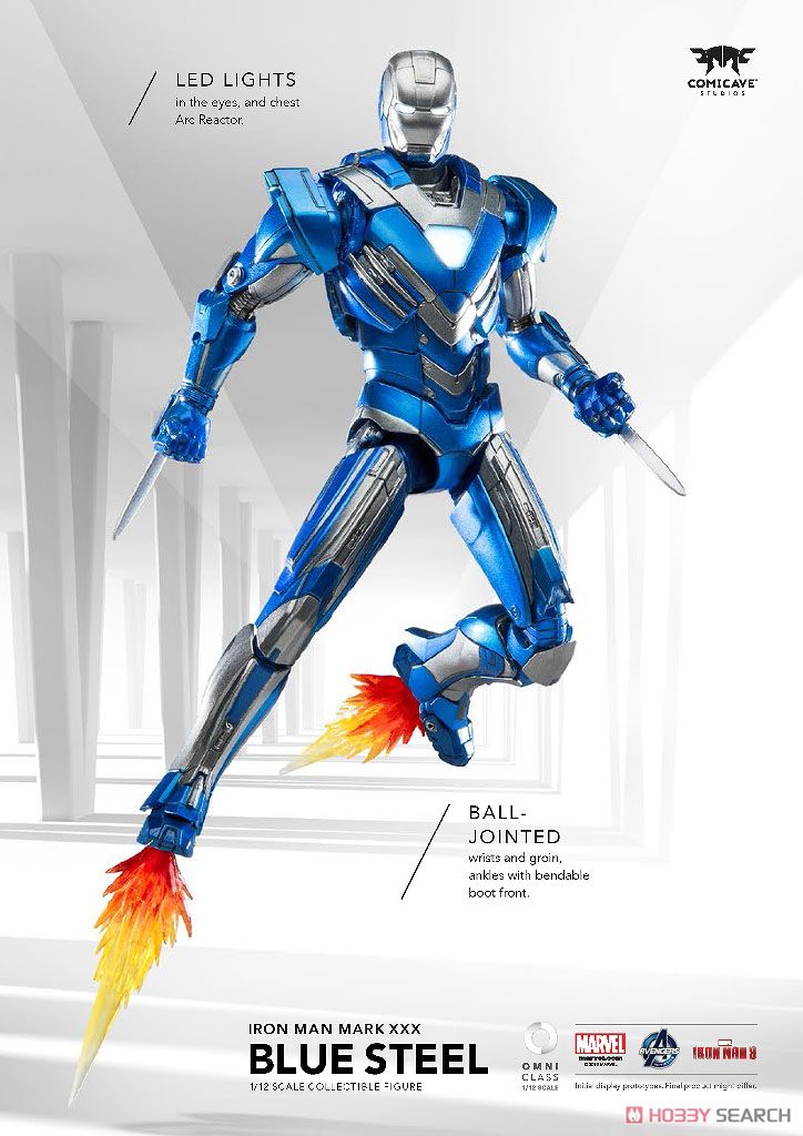 Iron Man 3/ Iron Man Mark 30 Blue Steel 1/12 Omni Class