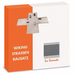 (HO) 道路キット 直線 (5個入) (Wiking Strassen Bausatz 5x Gerade) (鉄道模型)