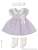 Kinoko Planet [Hug Me ! Rosette One-Piece Dress Set] Purple Check (Fashion Doll) Item picture1
