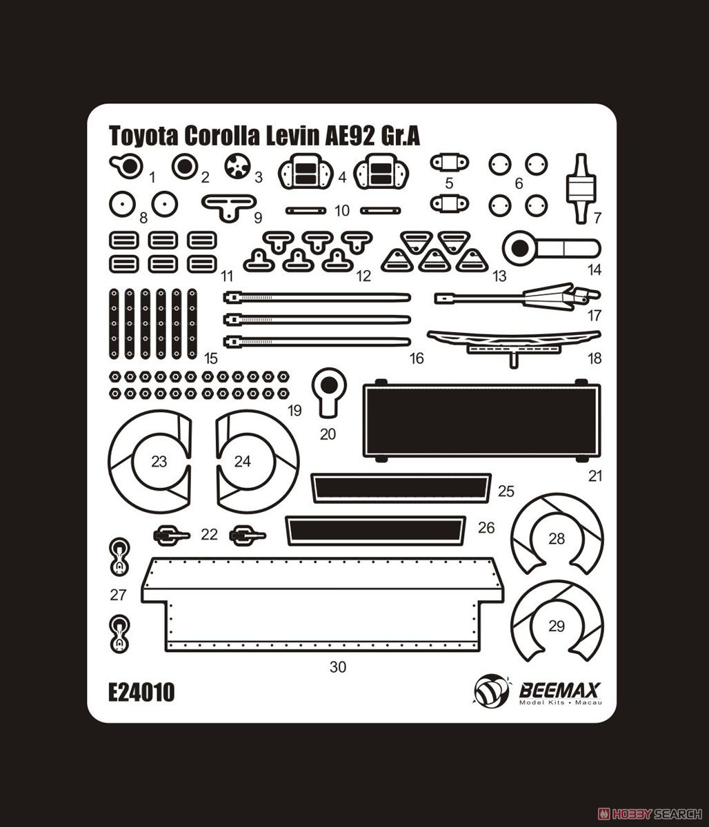 カローラ レビン AE92 `88 Gr.A仕様用 ディテールアップパーツ (アクセサリー) その他の画像1