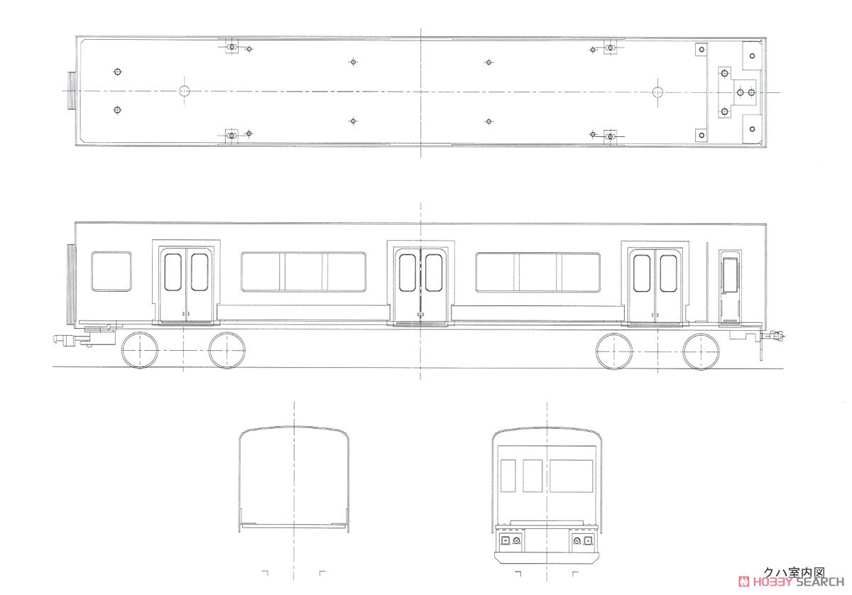 16番(HO) [ハンダ工作入門用] ステンレス電車 2両編成セット