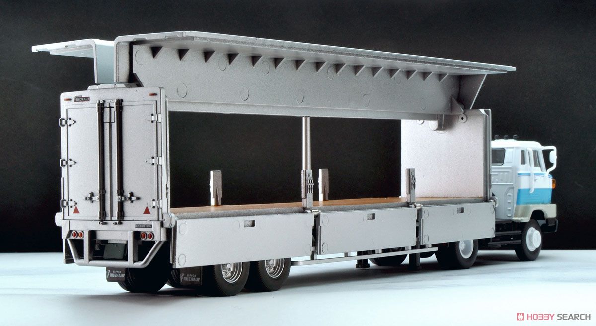 LV-N167a 日野HE366 ウィングルーフトレーラ (白/青) (ミニカー