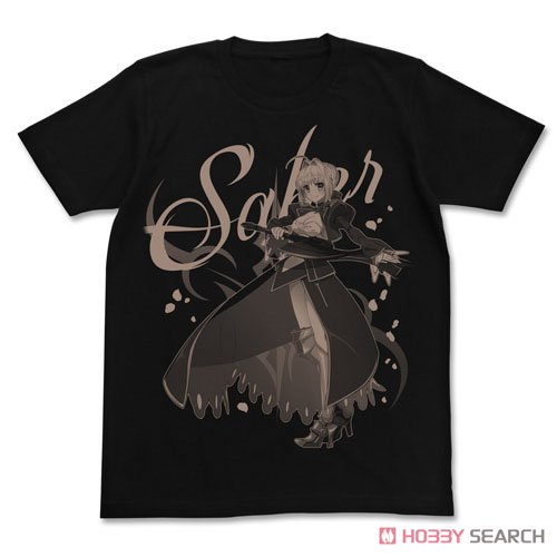 Fate/EXTRA Last Encore セイバー Tシャツ BLACK L (キャラクター 