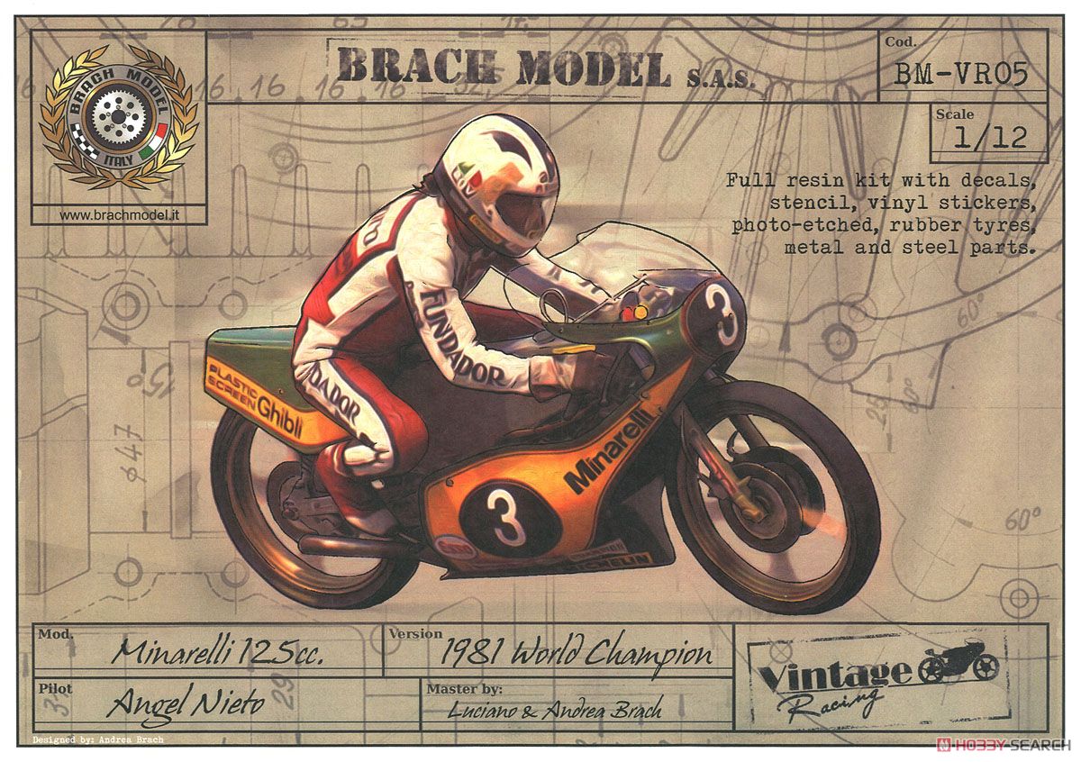 ミナレリ 125cc `81 ライダー：アンヘル・ニエト (プラモデル) パッケージ1