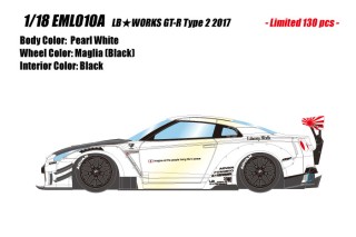 LB WORKS GT-R Type 2 2017 Pearl White (Diecast Car) - HobbySearch 