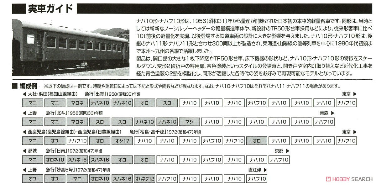 16番(HO) 国鉄客車 ナハ10(11)形 (青色) (鉄道模型) - ホビーサーチ