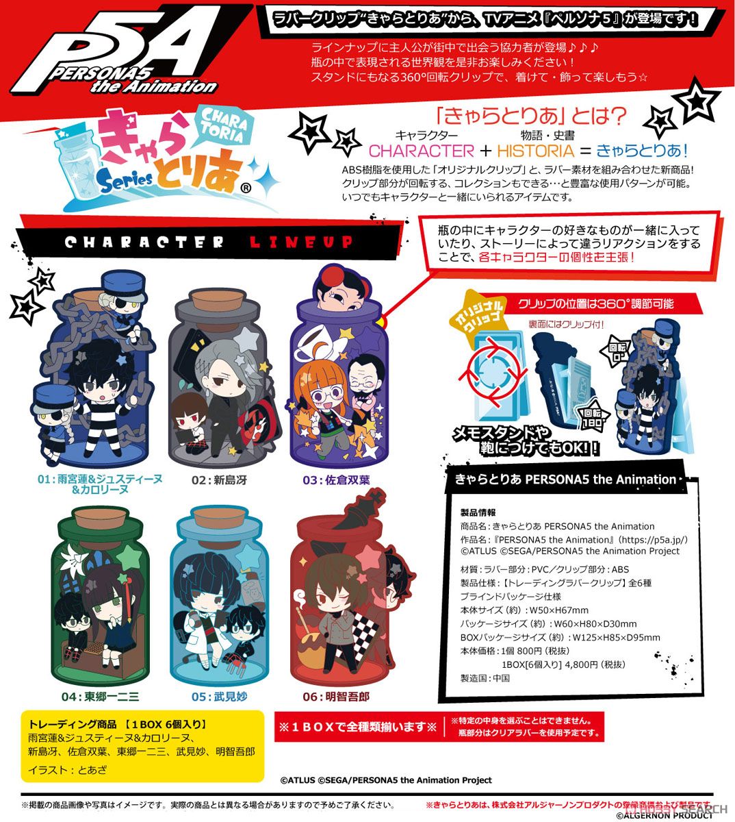 Charatoria Persona 5 The Animation Set Of 6 Anime Toy Hi Res Image List