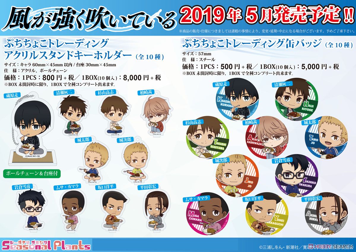 風が強く吹いている ぷちちょこトレーディング缶バッジ (10個