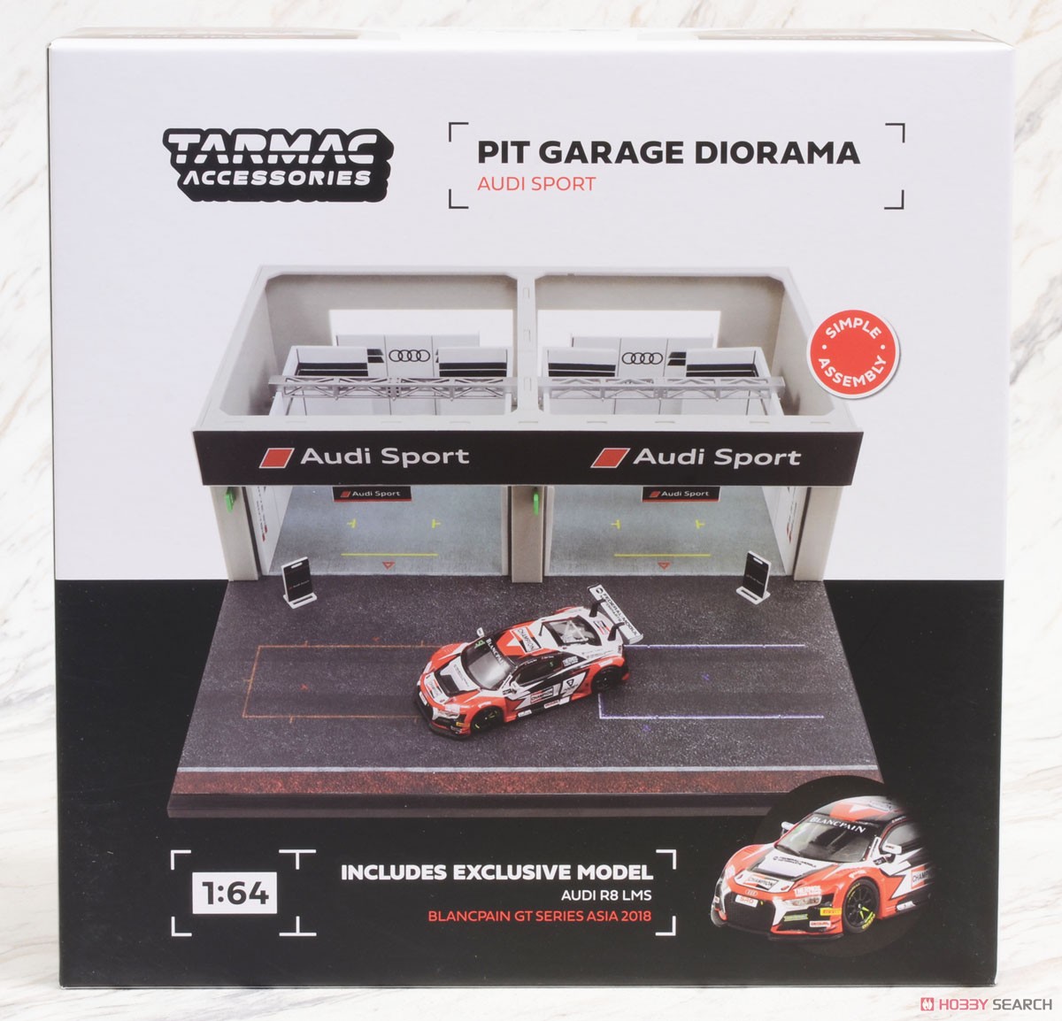 ターマックワークス 1/64 Racing Pit Garage Audi Sport +Audi R8 LMS