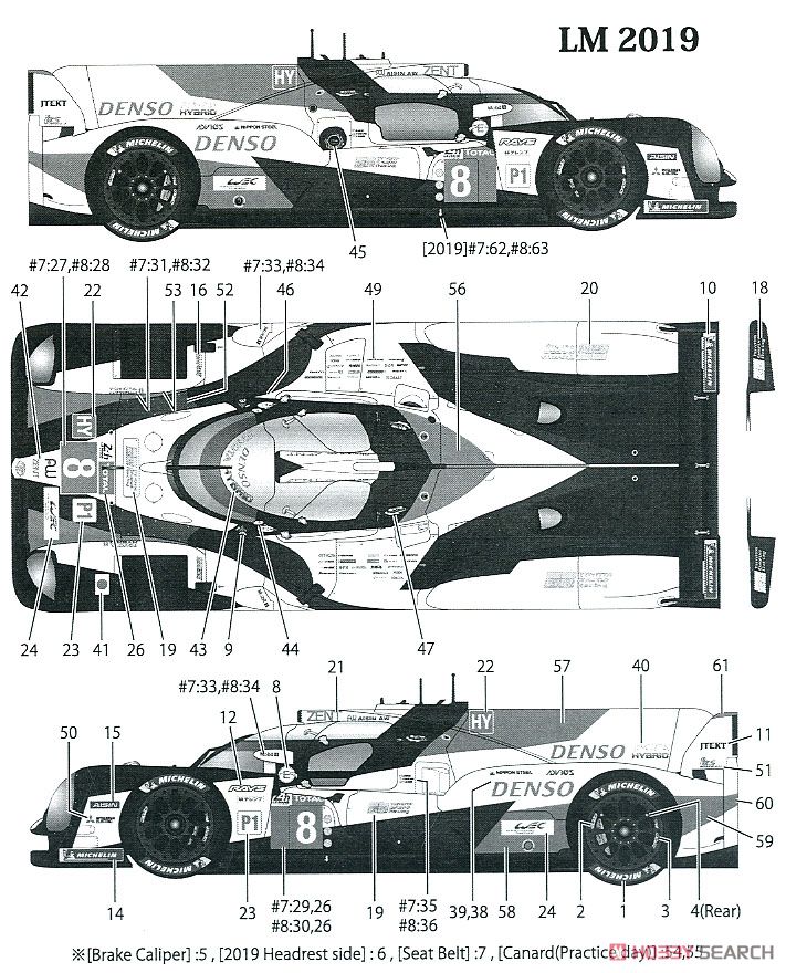 TS050 LM 2019/2018 Full Sponsor Logo (Decal) Assembly guide1