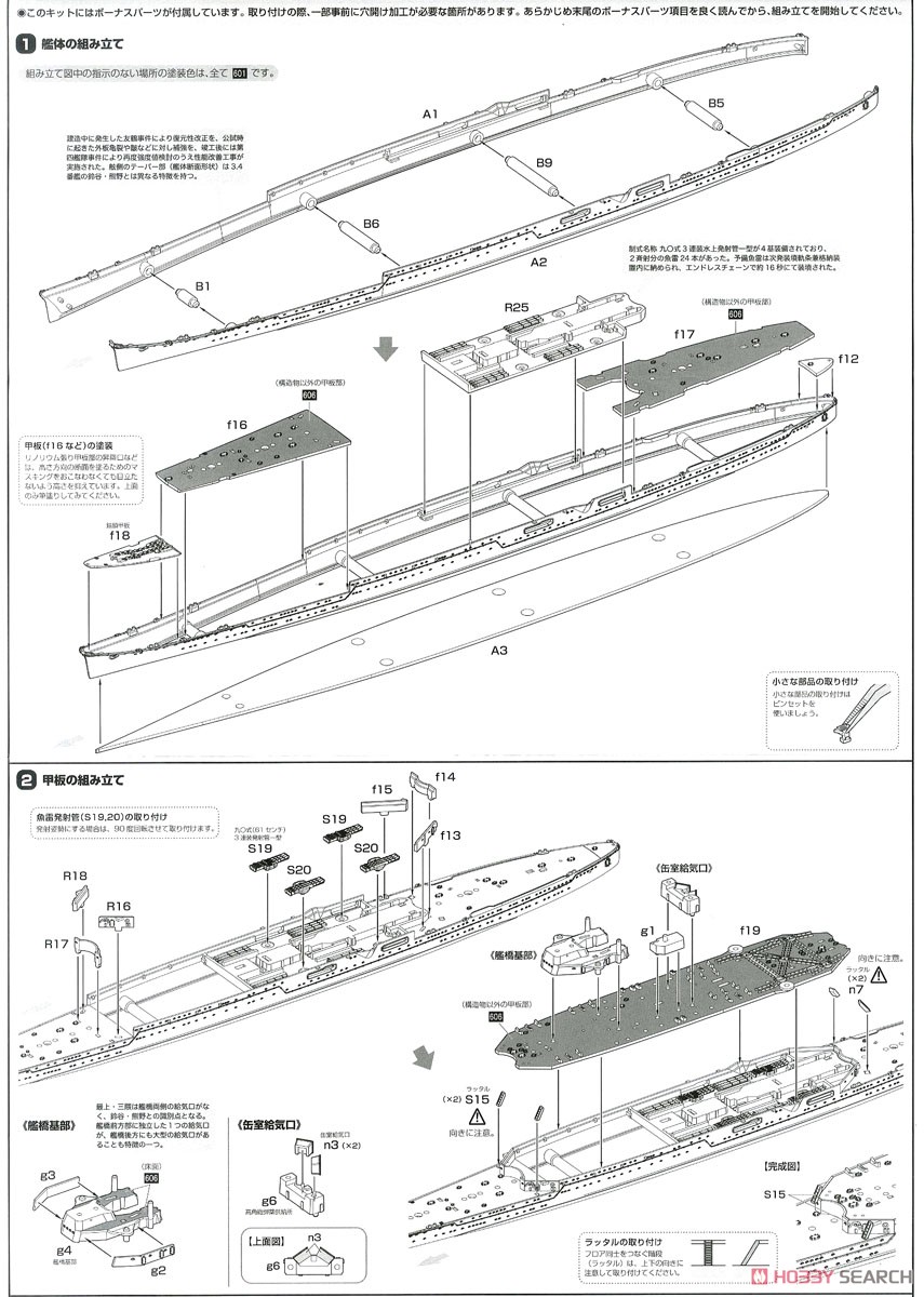 IJN Heavy Cruiser Mogami 1942 (Plastic model) Assembly guide1