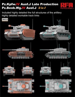 1/35 Pzkpfw.IV Ausf.J Late Production Detail set for #5033/5043