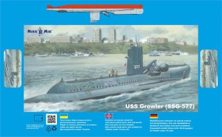 Diesel missile submarine SSG-577 Growler  1/350 scale model Mikro Mir 350-038 