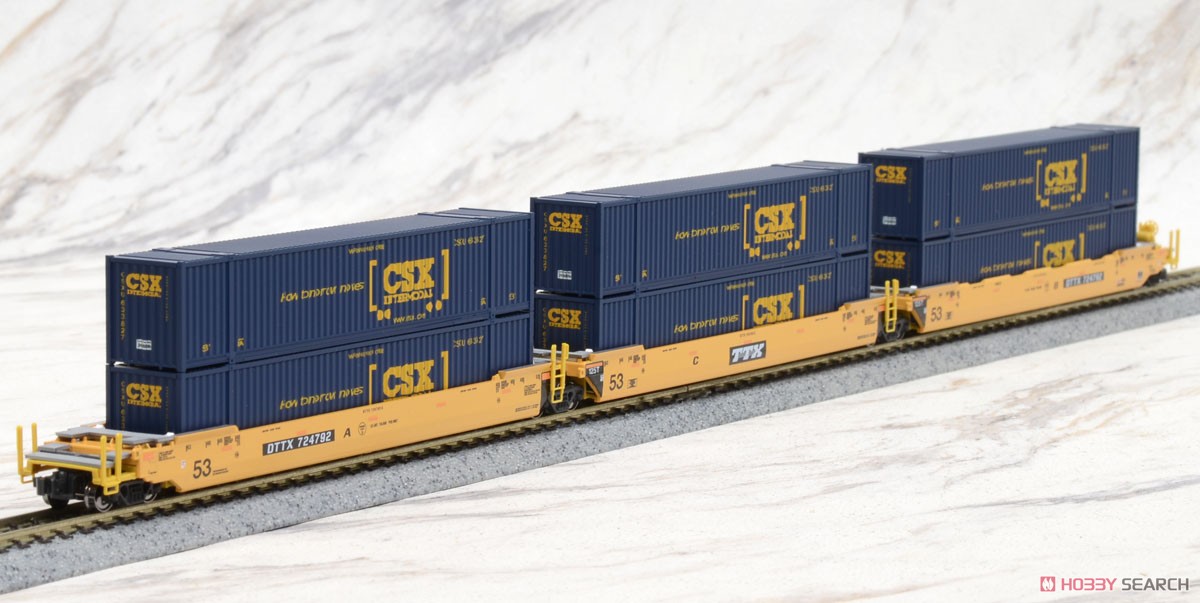 MAXI-IV TTX Old Logo w/CSX Container (3-Car Set) (Model Train) Item picture3