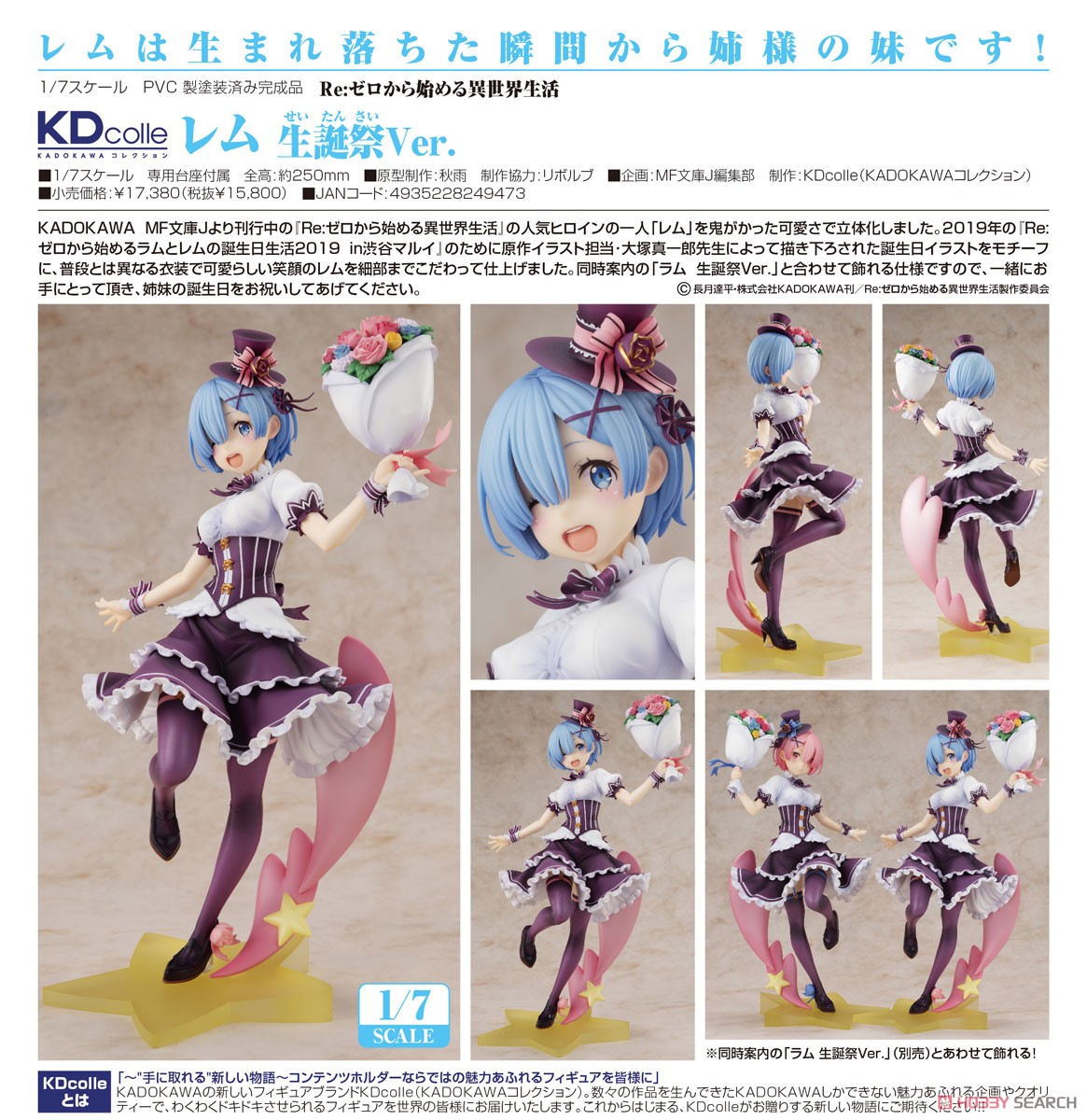フィギュア KADOKAWA ラム&レム 生誕祭Ver. コンプリートセット 1/7