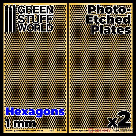 エッチングメッシュプレート 1mm六角形 (大) (プラモデル) - ホビー