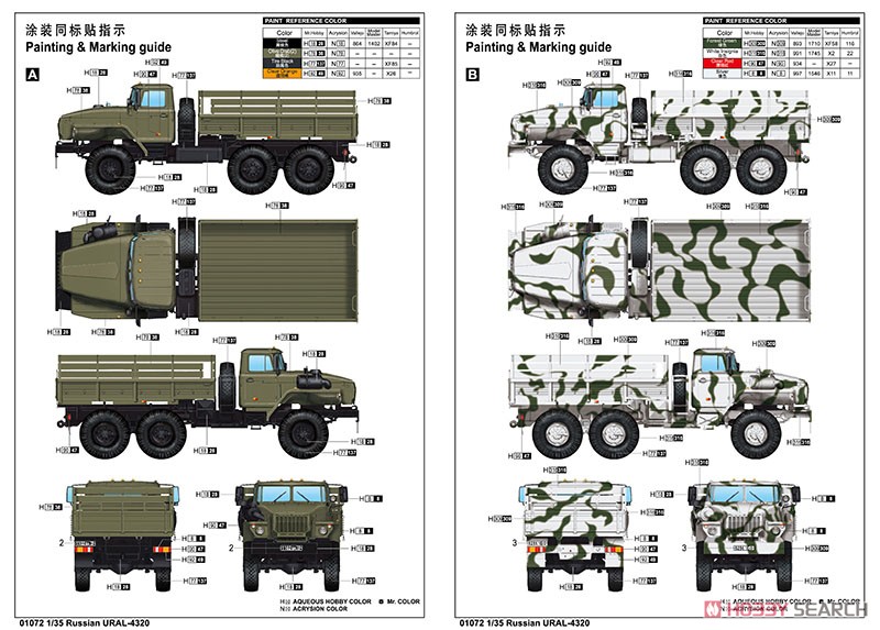 Russian URAL-4320 (Plastic model) 塗装1 Modal