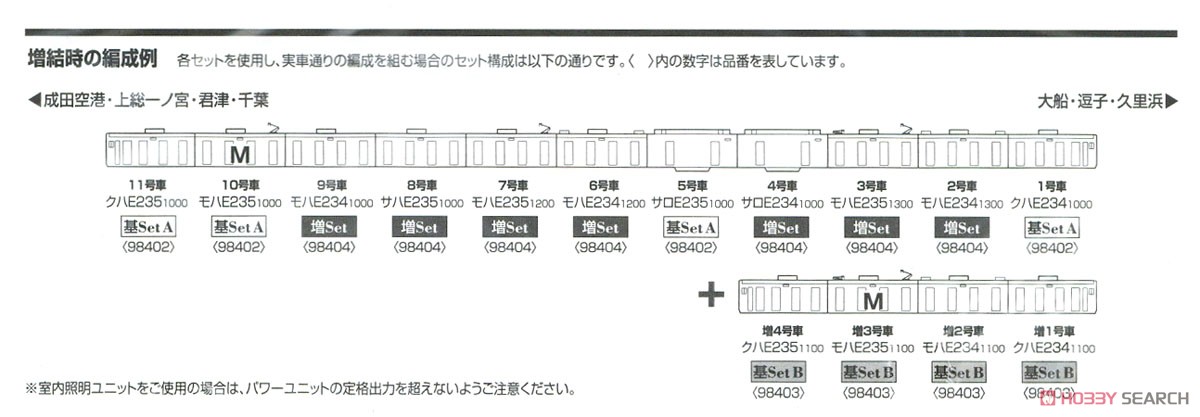 JR E235-1000系電車 (横須賀・総武快速線) 増結セット (増結・7両セット) (鉄道模型) 解説5 モーダル